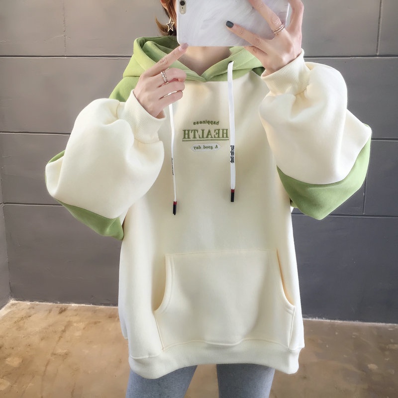 Áo hoodie nữ phong cách Hàn Quốc chất nỉ mềm mại