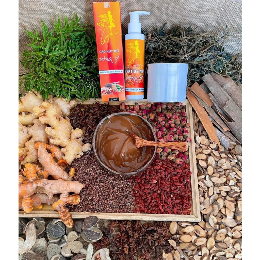 Cao Gừng Đông Y Hủy Mỡ, Săn Chắc, Mờ Thâm Rạn 220ml + Tặng Kèm Cuộn Nilon Ủ Nóng
