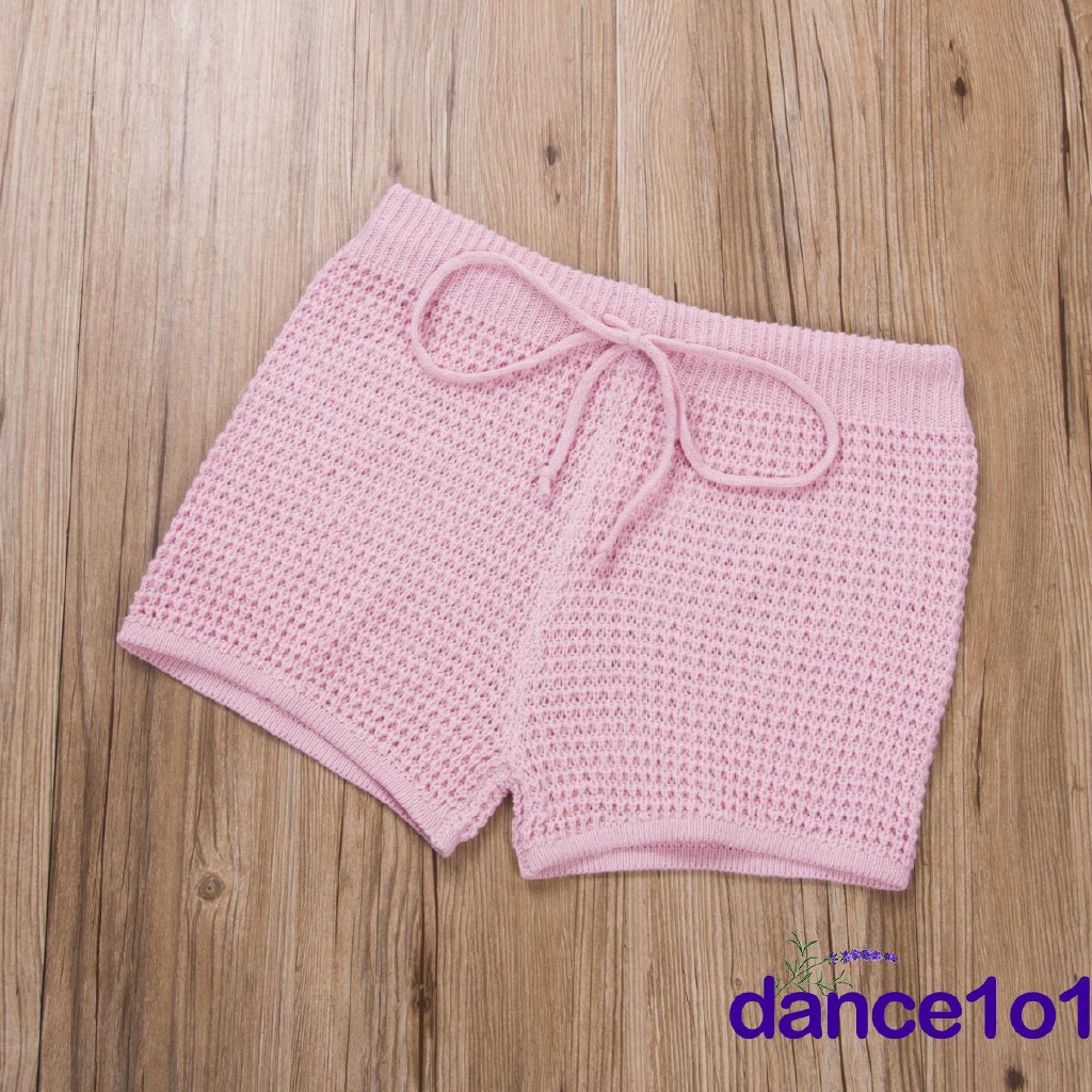 Bộ trang phục áo len giản dị dáng ngắn và quần short cạp cao thời trang cho nữ