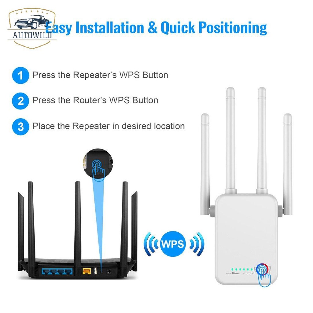 Thiết Bị Khuếch Đại Tín Hiệu Wifi Băng Tần Kép 1200mbps 5g | BigBuy360 - bigbuy360.vn