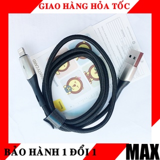Dây sạc iPhone - Cáp Lightning hỗ trợ sạc nhanh - Siêu bền - Chống gẫy - Đèn LED - Bảo hành chính hãng Baseus