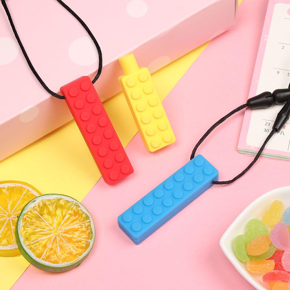 NIUYOU Đồ Chơi Gặm Nướu Hình Khối Bút Chì Bằng Silicone Dành Cho Trẻ Em