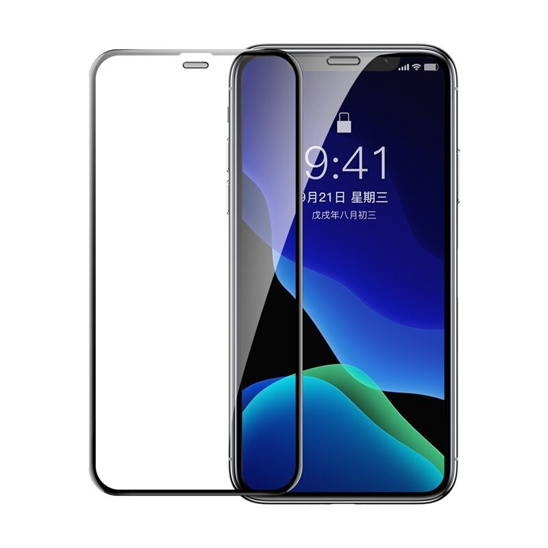 Kính cường lực chống trầy, chống bụi Baseus full-screen curved tempered glass screen protector For iP 11/11Promax/iPX