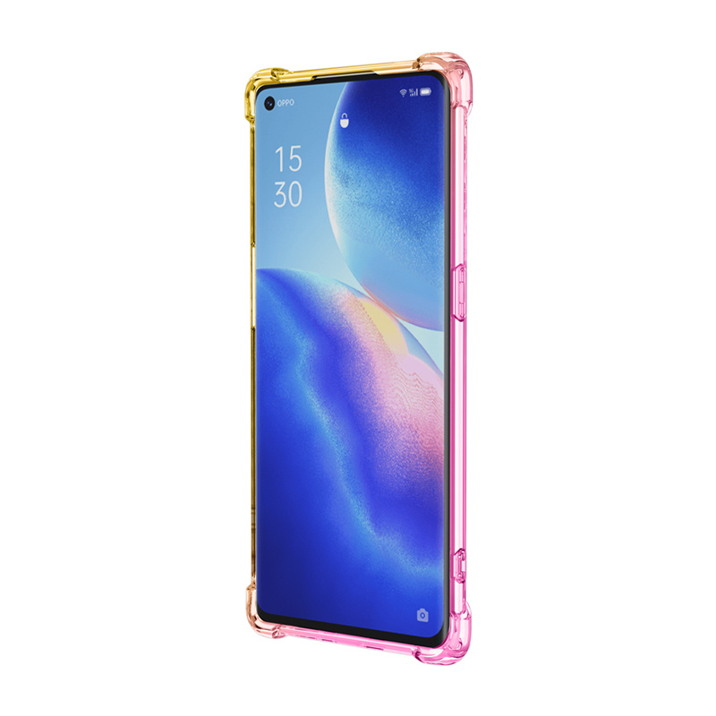 Ốp Điện Thoại tpu Mềm Trong Suốt Chống Va Đập Màu gradient Cho oppo reno 6 pro plus find x3 neo reno5 find x6 pro
