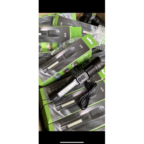 Đèn Pin Cầm Tay, Đèn Led Siêu Sáng 6 Chế Độ, Pin 2600mah, Chống Nước Tuyệt Đối