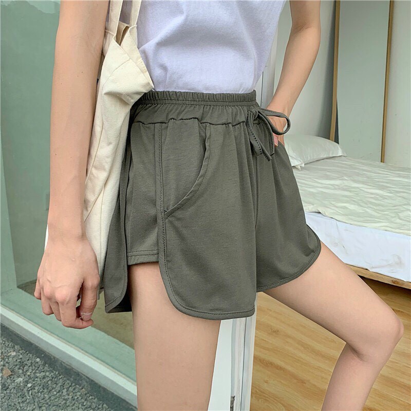 quần short nữ sẻ tà thun da cá năng động 180