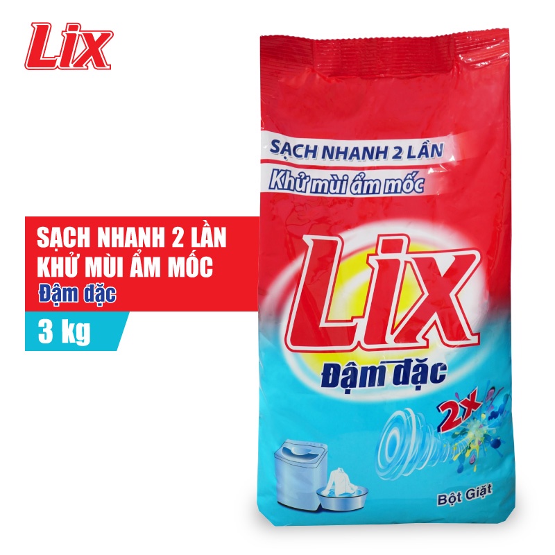 Bột giặt Lix Extra đậm đặc 3Kg (ED003)