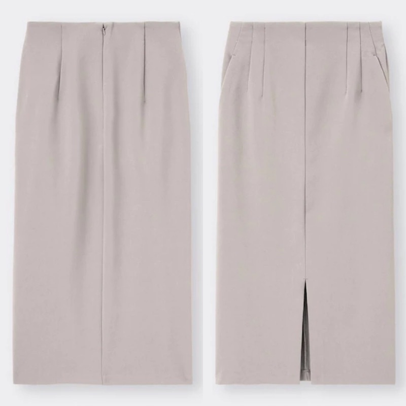 Chân váy bút chì xẻ trước duyên dáng, thanh lịch của GU - Nhật