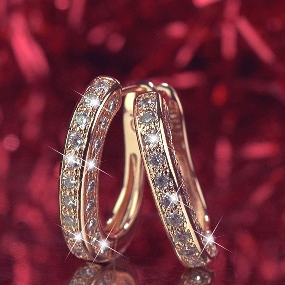 1 Đôi Bông Tai Kim Cương Chống Gỉ Heceh|Phấn Bắt Sáng Chống Nhạy Cảm Dành Cho Nữ|Bông Tai Đinh Tán