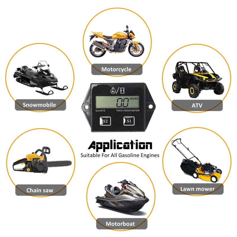 Đồng Hồ Đo Tốc Độ RPM Kỹ Thuật Số Chuyên Dụng Cho Xe Mô Tô / Xe Mô Tô