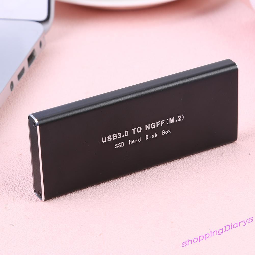 ✤Sh✤ Hard Disk Case M.2 B-Key to USB 3.0 Adapter SSD Mobile External Enclosure