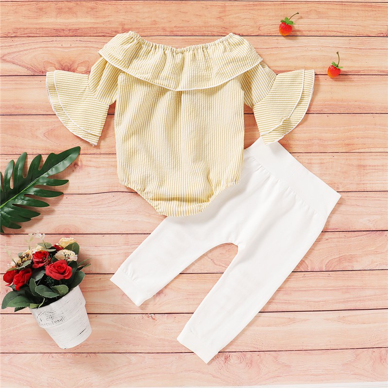 Bộ Đồ Mikrdoo 2 Món Gồm Áo Liền Quần In Họa Tiết Hoa + Quần Dài Thiết Kế Rách Cho Bé Gái Sơ Sinh