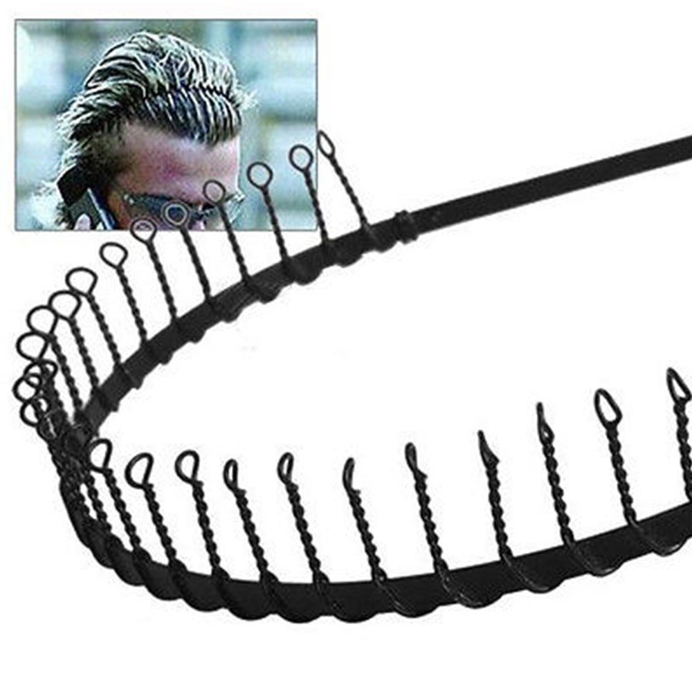 Băng đô cài tóc đen kim loại dành cho thể thao