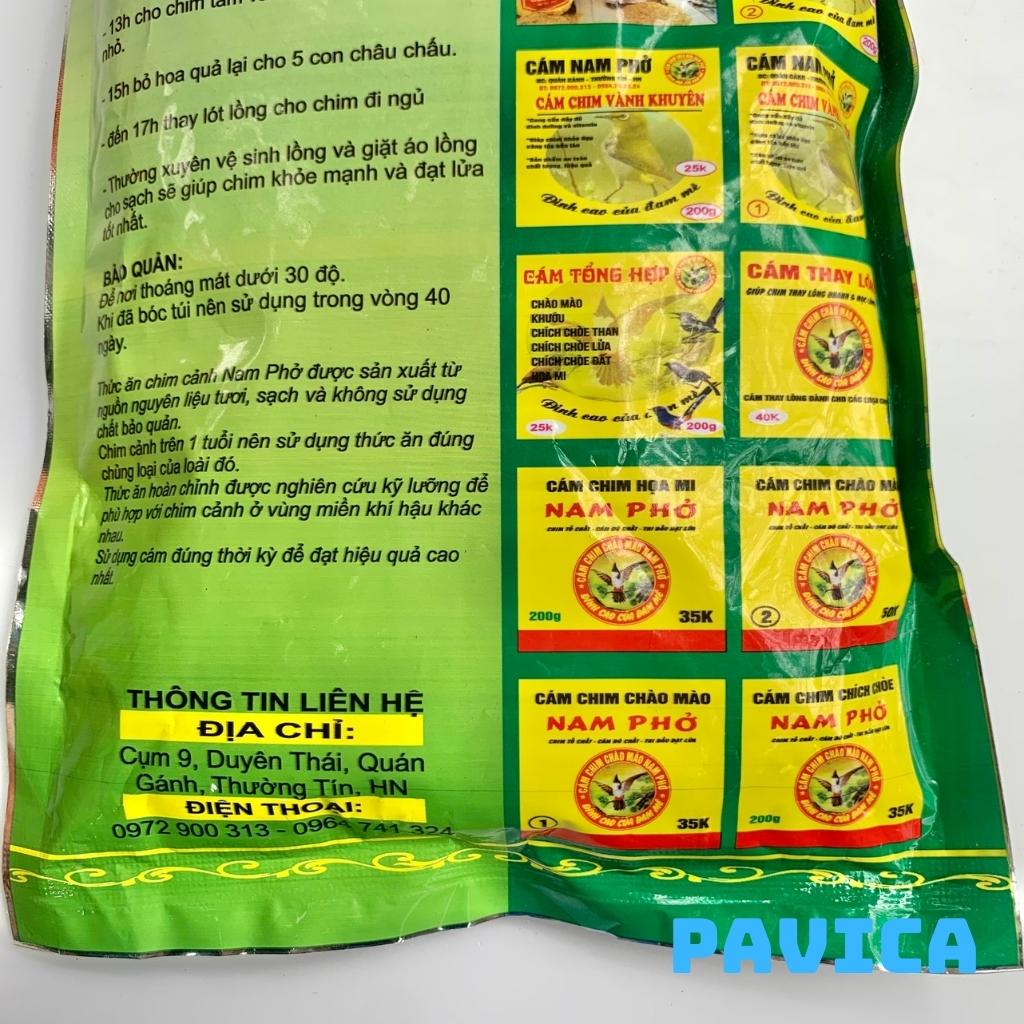 Cám chim thức ăn đóng cân nam phở 500g PAVICA chất lượng uy tín