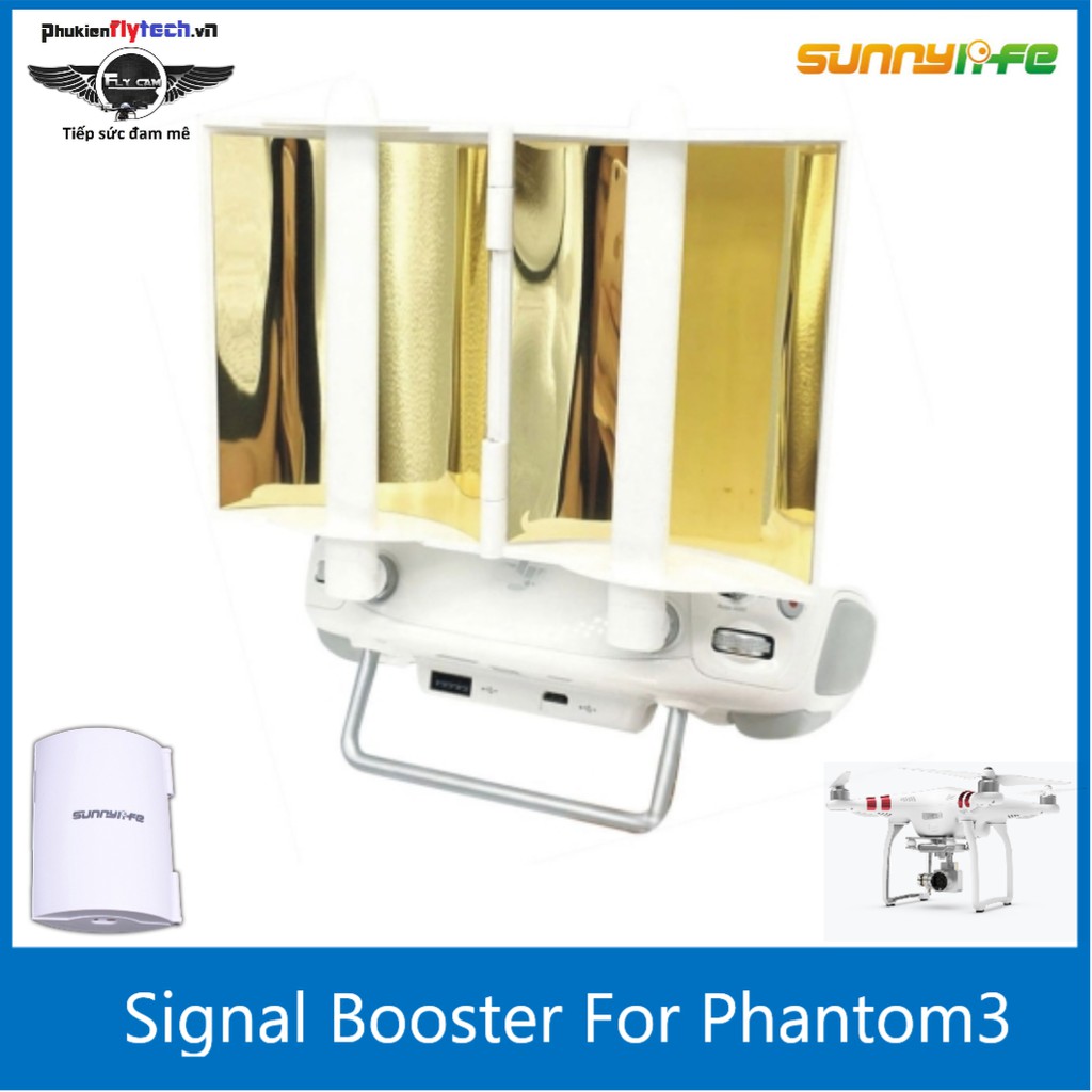 Khuyếch sóng Phantom - phụ kiện flcyam DJI Phantom - chính hãng sunnylife - khuếch sóng tăng tầm sử dụng.