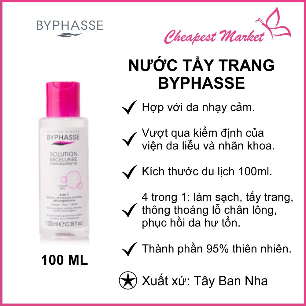 [COMBO MUA 1 TẶNG 1] Tẩy Trang Byphasse 500ML