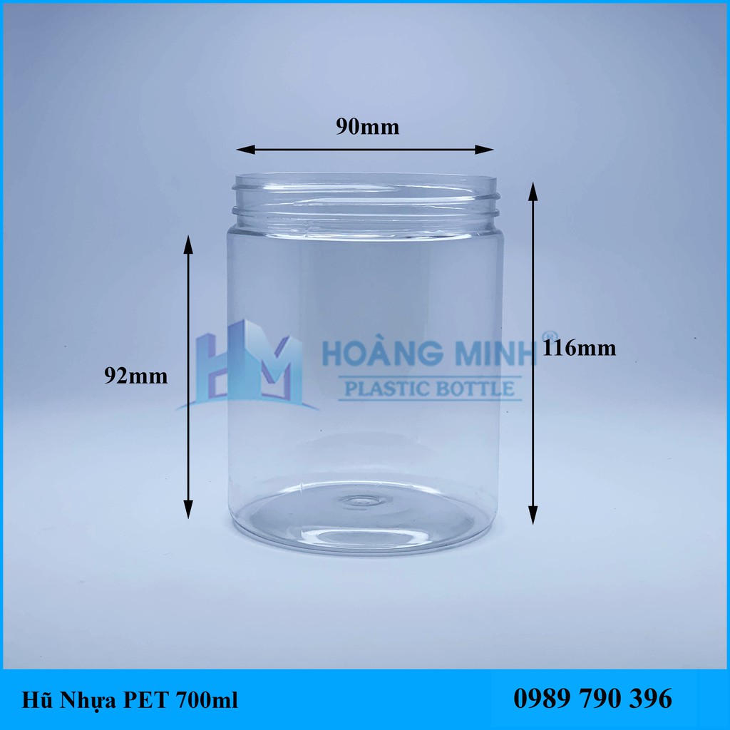 Combo 10 Hũ Nhựa Hộp Nhựa PET 700ml Nắp Nhựa Giá  Xuất Xưởng mua tối thiểu 91 chiếc add zalo 0989 790 396