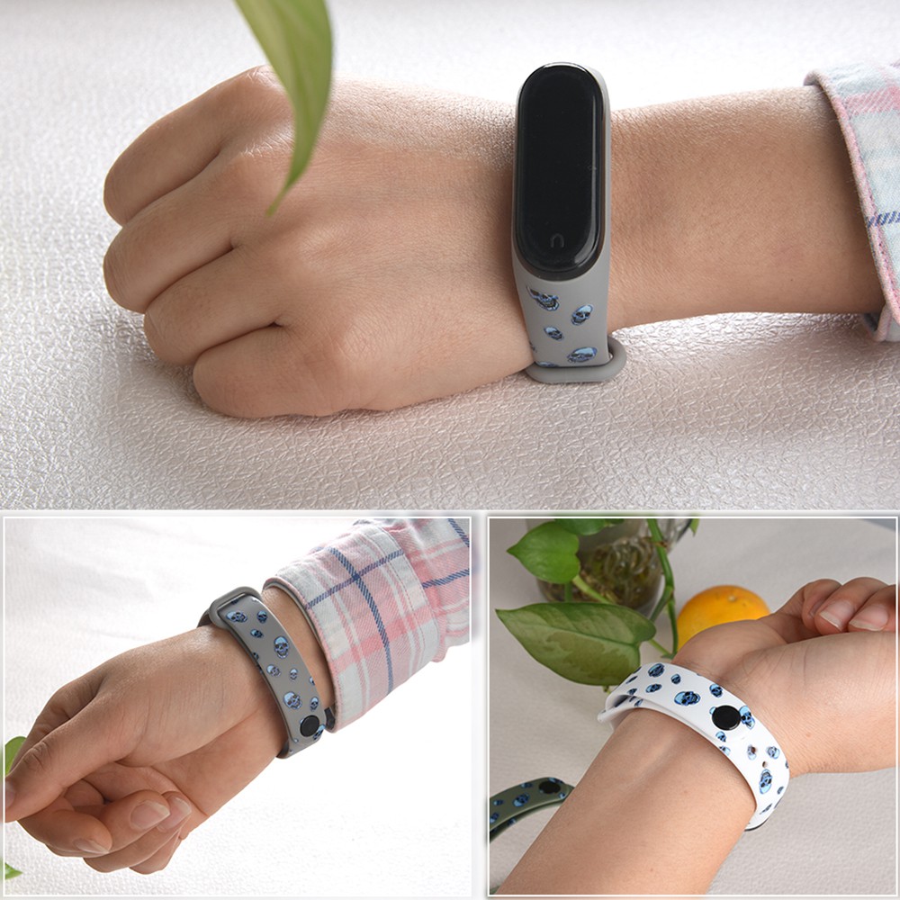 Dây Đeo Thay Thế Chất Liệu Silicon Họa Tiết Hoạt Hình Cho Xiaomi Mi band 7 6 5 4 3 3 xiomi 5