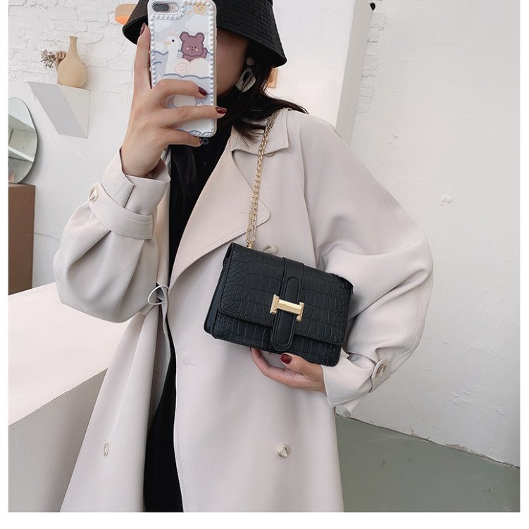 Túi xách nữ đeo chéo vân da cá sấu khóa chữ H trẻ trung thanh lịch TX26 túi đeo vai T.xách cao cấp | BigBuy360 - bigbuy360.vn