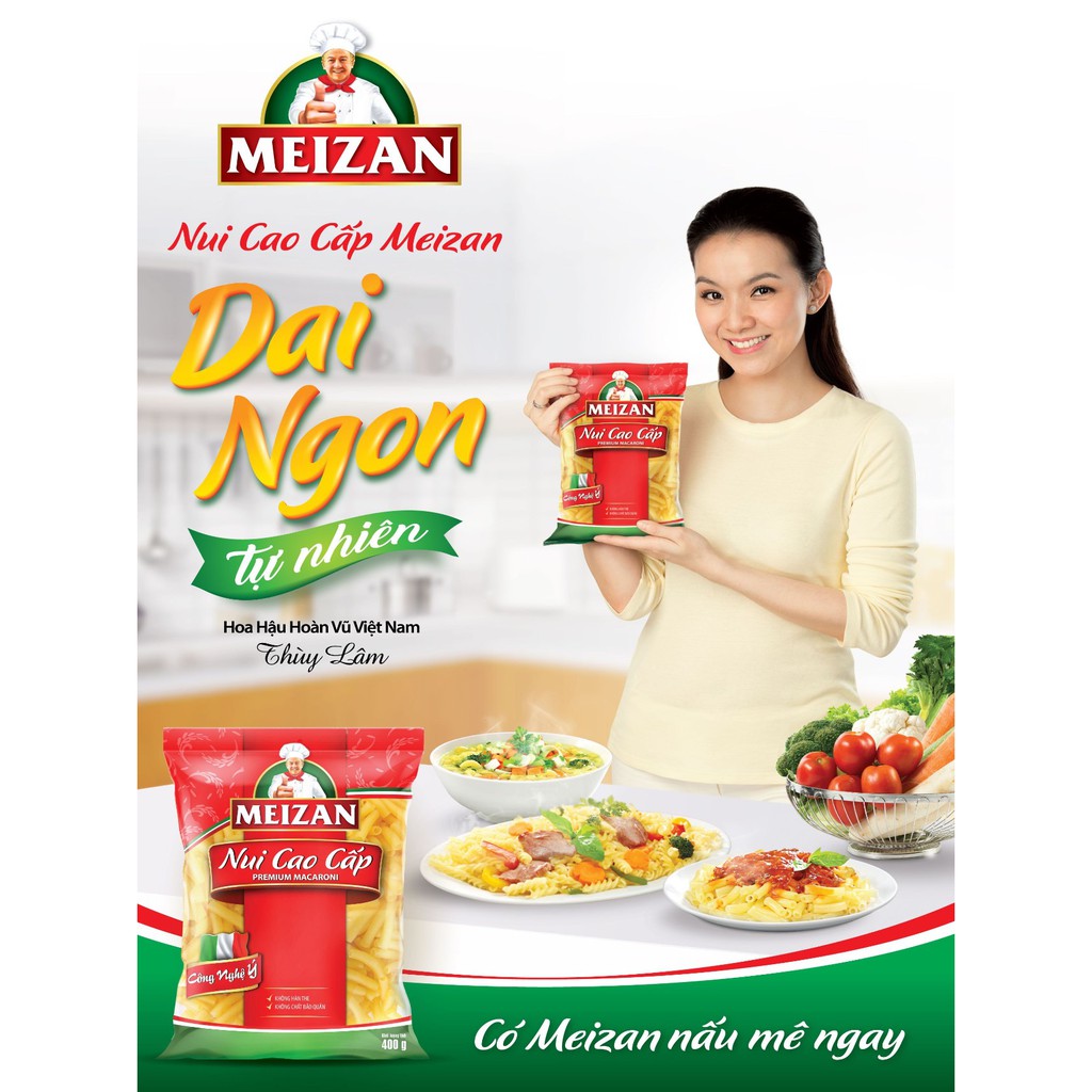 Nui ống Meizan gói 400g