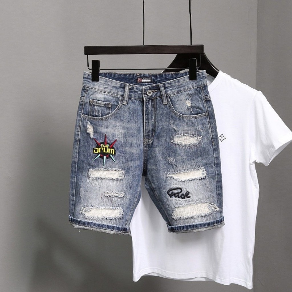 Quần Short Nam AD236JM - AD258JM Short Jean Nam VNXK Co Dãn Cao Cấp Phối Rách Hàng Xưởng Tận Gốc Thời Trang TG (44-70KG) | BigBuy360 - bigbuy360.vn