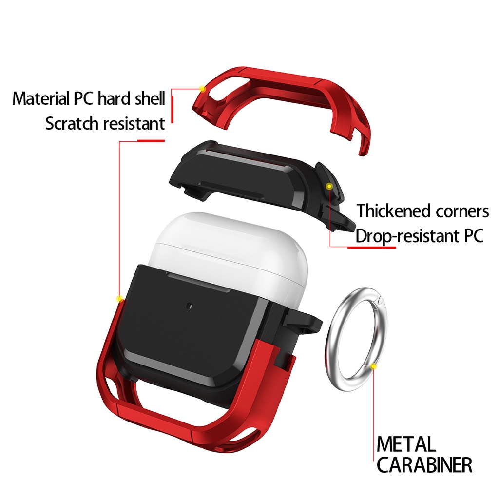 Vỏ Bảo Vệ Hộp Sạc Tai Nghe AirPods3 / 2Gen Bằng TPU / PC / Da Giả Lập Thể Phát Triển Tốt Hơn 2021