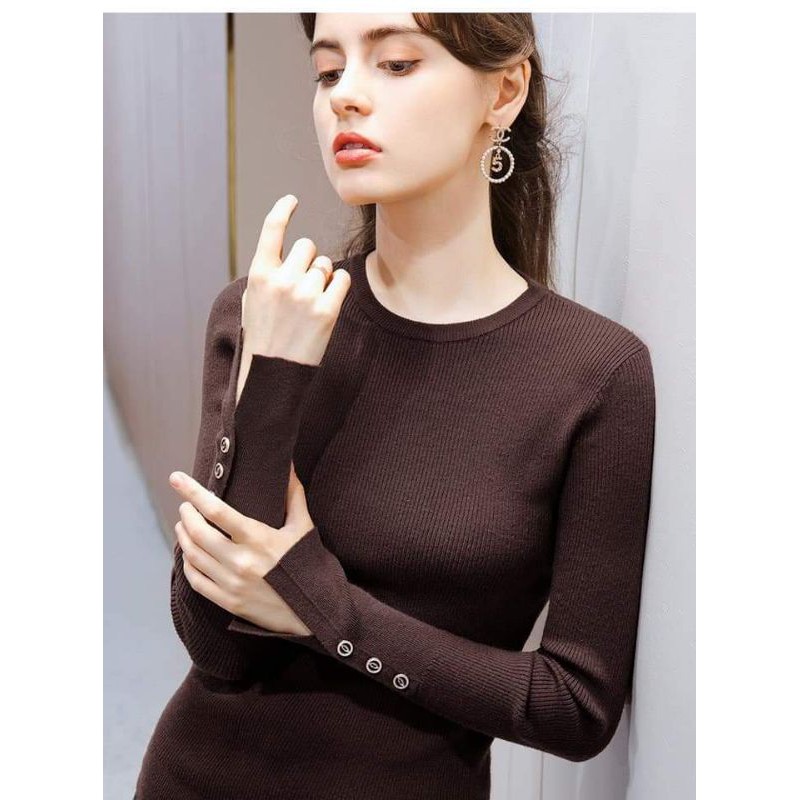 Áo len tay cúc nữ Free size | BigBuy360 - bigbuy360.vn