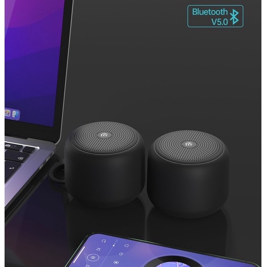 Loa mini không dây bluetooth DEVIA BT2602 Kintone Series chống nước có micro nghe nhạc tối đa 8h hàng chính hãng có BH