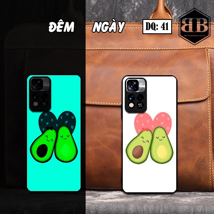 Ốp lưng kính Dạ Quang Xiaomi Redmi Note 11 Pro / Redmi Note 11 Pro Plus  phát sáng trong đêm dễ thương