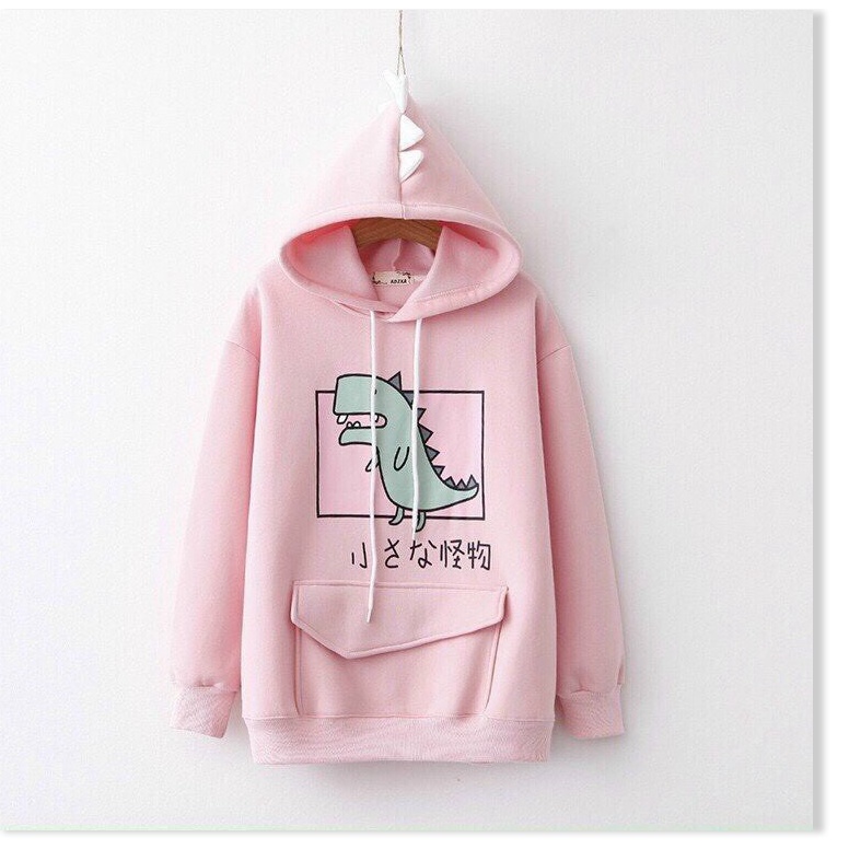 ÁO HOODIES CÓ MŨ HOẠ TIẾT KHỦNG LONG SIÊU XINH CHO CÁC BẠN TRẺ KME FASHION