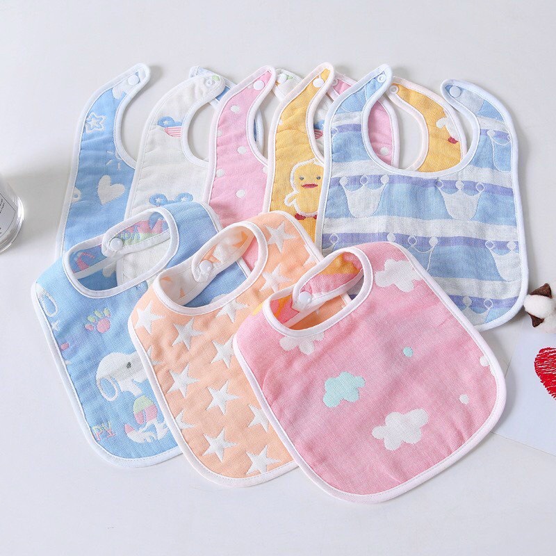 Yếm xô 6 lớp giữ ấm cổ và ngực hình chữ U cho bé