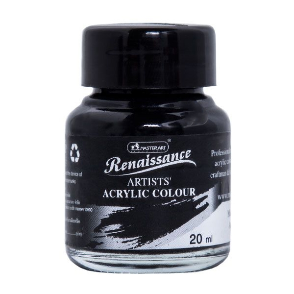 Màu Nước Masterart Renaissance 20ML Đen Mars Black (BT)#130