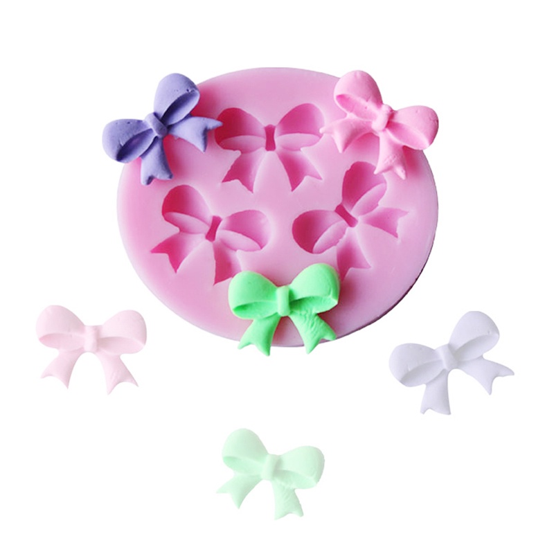 Khuôn Làm Bánh Chất Liệu Silicone Hình Nơ 3D Dễ Thương