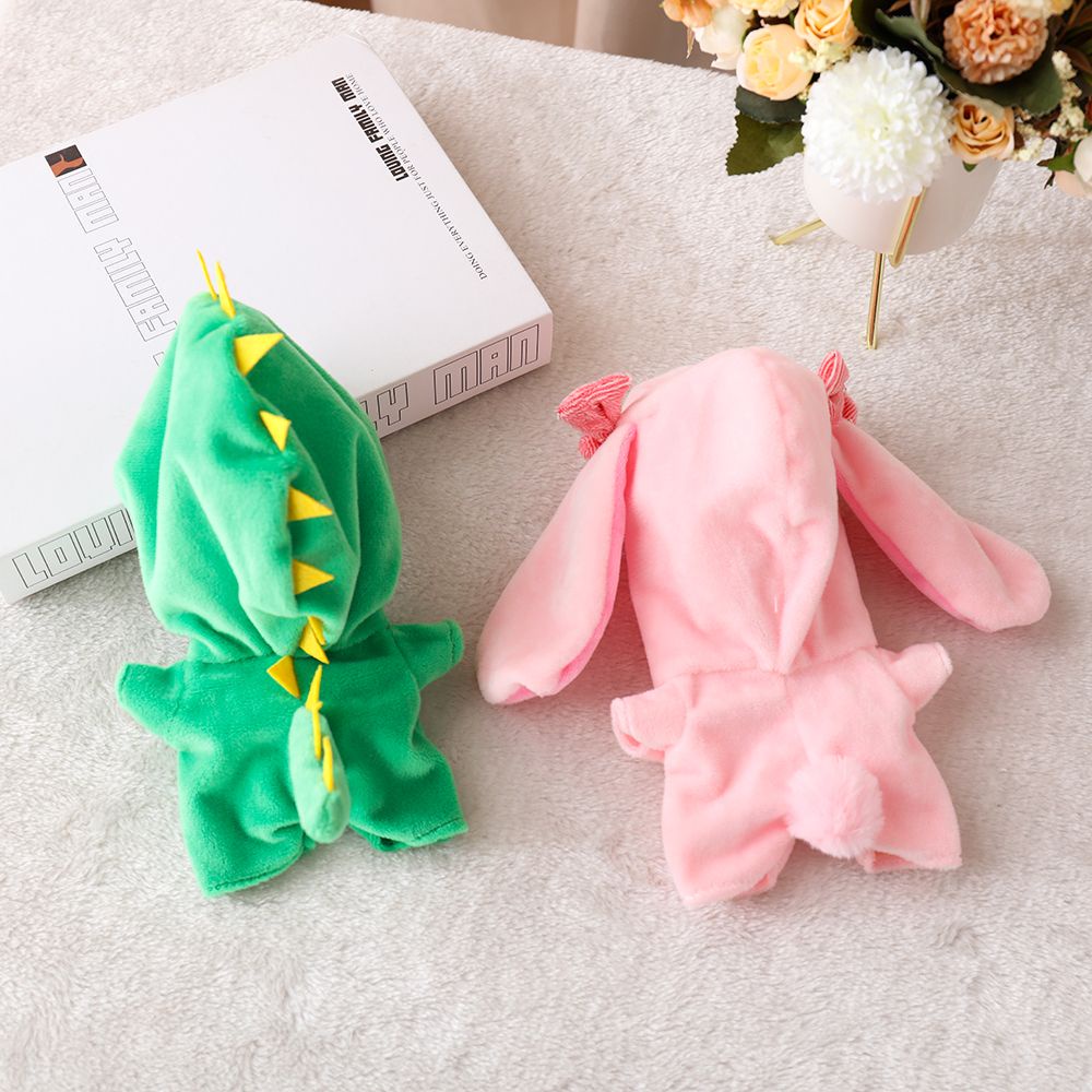 Đồ ngủ quần dài vải cotton hình khủng long cho búp bê 20cm