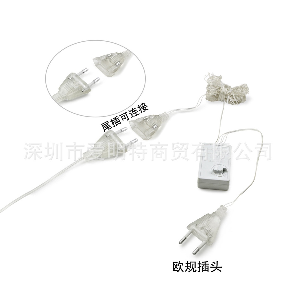 Rèm Cửa Dây Đèn LED Trang Trí Giáng Sinh 12 Cái 138 LED