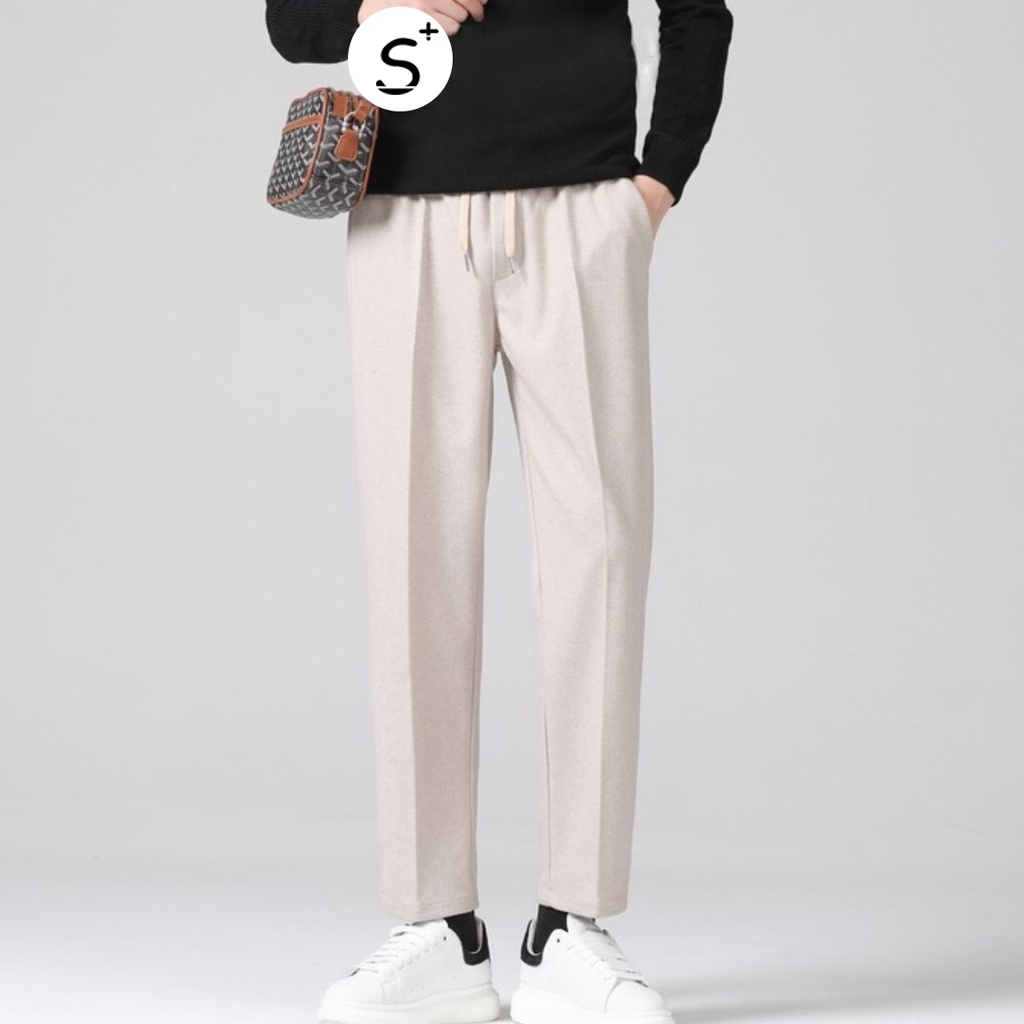 Quần âu nam cao cấp baggy cạp chun công sở Hàn Quốc ống suông, quần baggy nam ống rộng dáng âu phong cách ulzzang- QA001