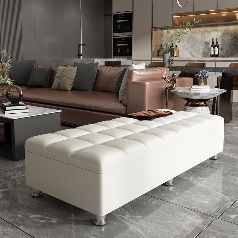 Hộp lưu trữ giày hình chữ nhật thay đổi ghế đôn cuối giường có thể ngồi trên sofa nhỏ ở cửa hàng quần áo gia dụng