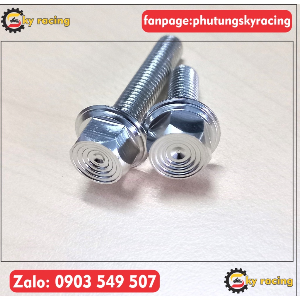 Ốc salaya inox 304 trụ thái v2 10li gắn nhiều vị trí trên xe