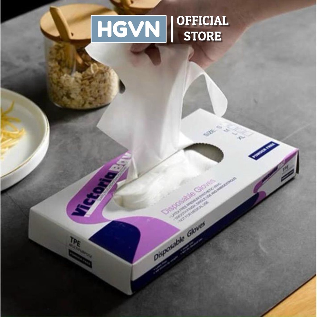 Hộp 100 Găng Tay Nấu Ăn Làm Bếp HGVN Siêu Dai Victoria Bay