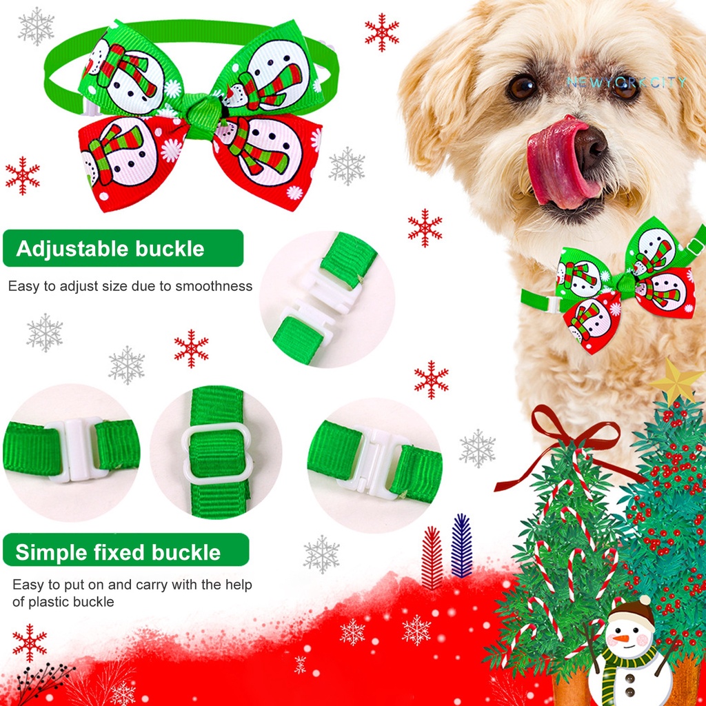 Nơ Đeo Cổ Họa Tiết Giáng Sinh Cho Thú Cưng
