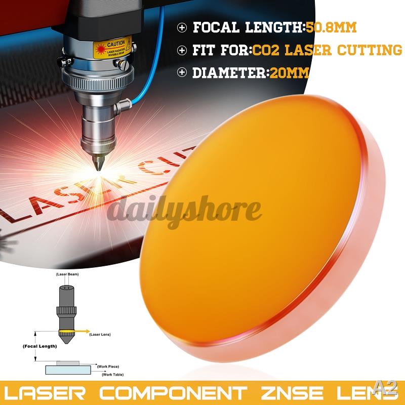 ┅Thấu kính hội tụ ZnSe cho máy điêu khắc CO2 laser 20mm đường kính FL:1"/1.5"/2"/2.5"/3"/4"