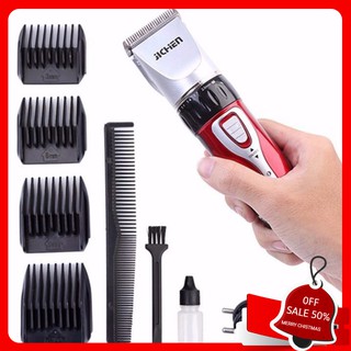 Tông đơ cắt tóc jichen 0817 - bộ tăng đơ máy cắt tóc nam nữ tại nhà