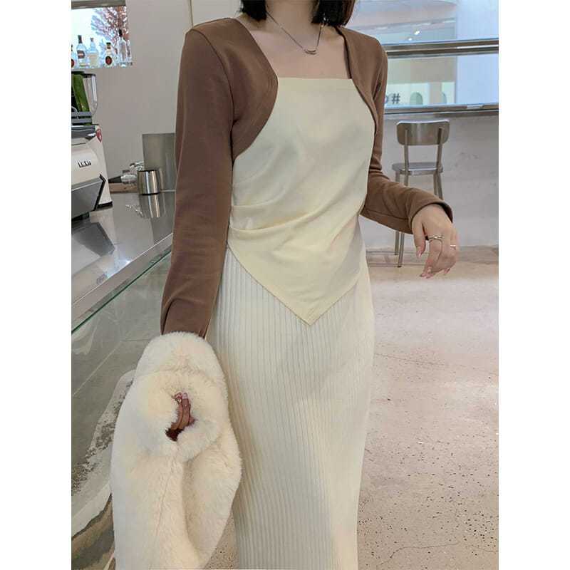 Áo Thun Dài Tay Dáng Rộng Thiết Kế Bất Đối Xứng JL-TX-533