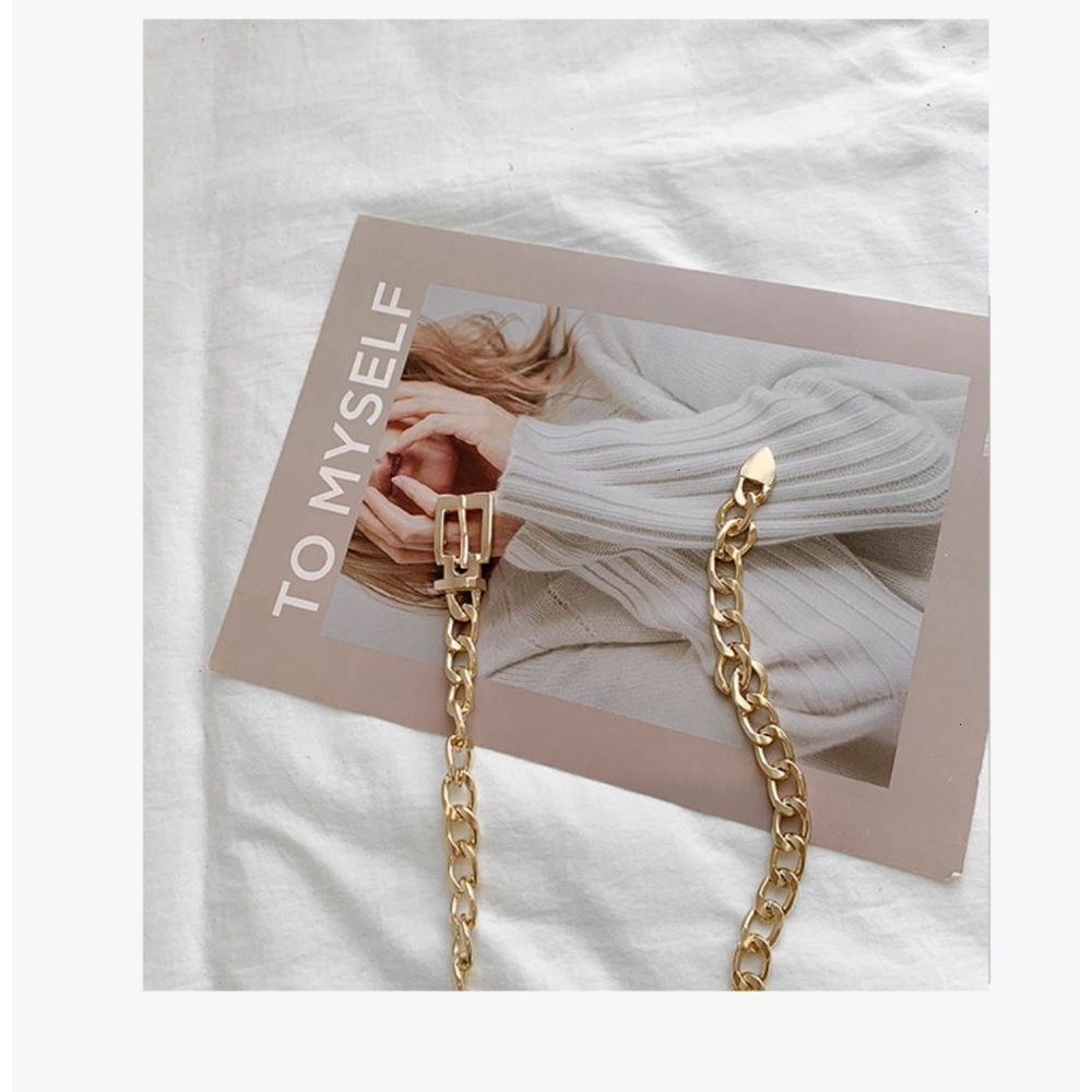 Thắt lưng dây xích kim loại phong cách hip hop thời trang