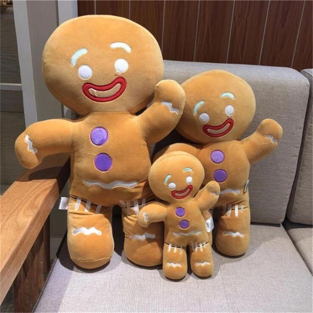 REBUY1 Búp Bê Nhồi Bông Hình Gingerbread Man Trang Trí Phòng Ngủ Cho Bé