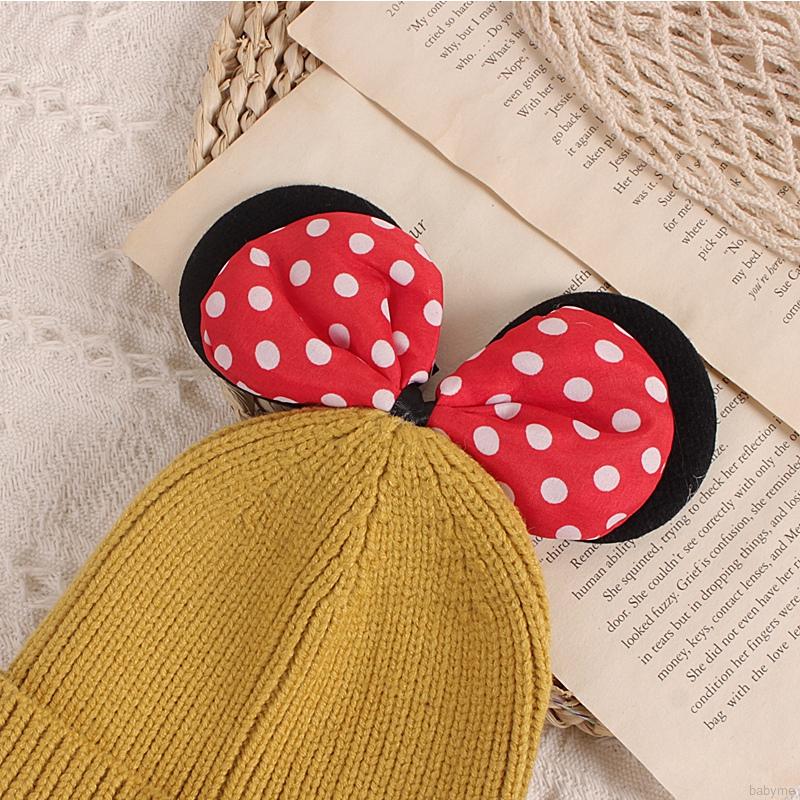 Nón Len Gắn Tai Chuột Mickey Xinh Xắn Dành Cho Bé