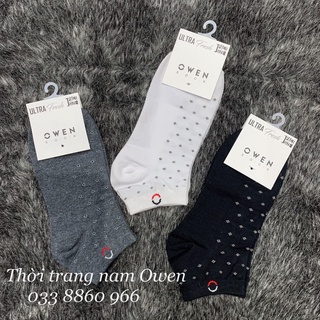 OWEN - Tất nam cổ ngắn Owen 100% cotton khử mùi