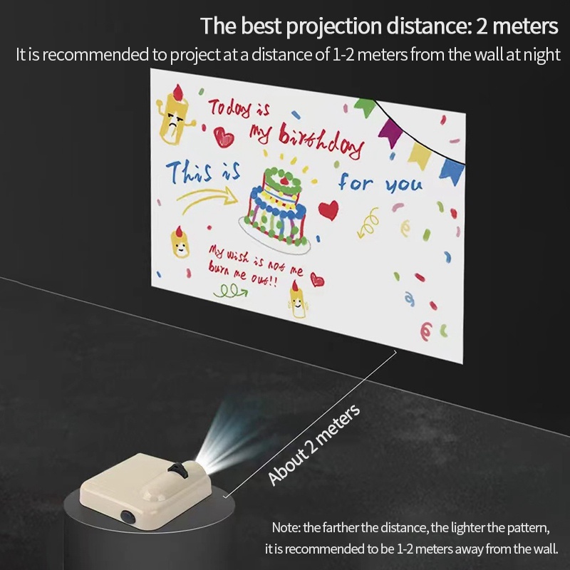 Đèn Chiếu Tạo Không Khí Lãng Mạn Trang Trí Nhà Cửa