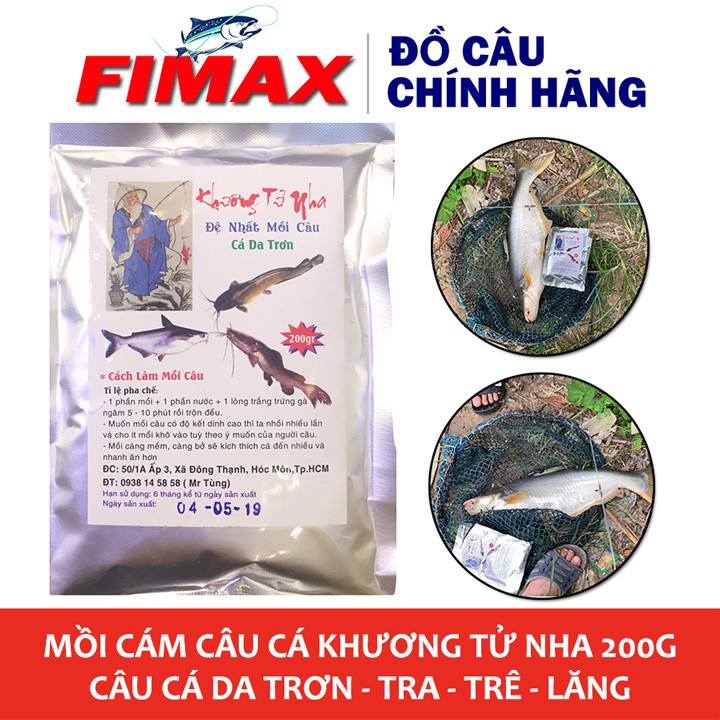 [ĐỆ NHẤT MỒI CÂU] Mồi câu cá da trơn Khương Tử Nha - Mồi câu cá tra sông, cá tra hồ dịch vụ, cá trê, cá lăng nhạy nhất