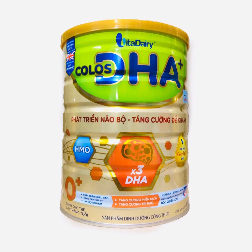 Sữa bột VitaDairy Colos DHA + Số 0+ hộp 800g